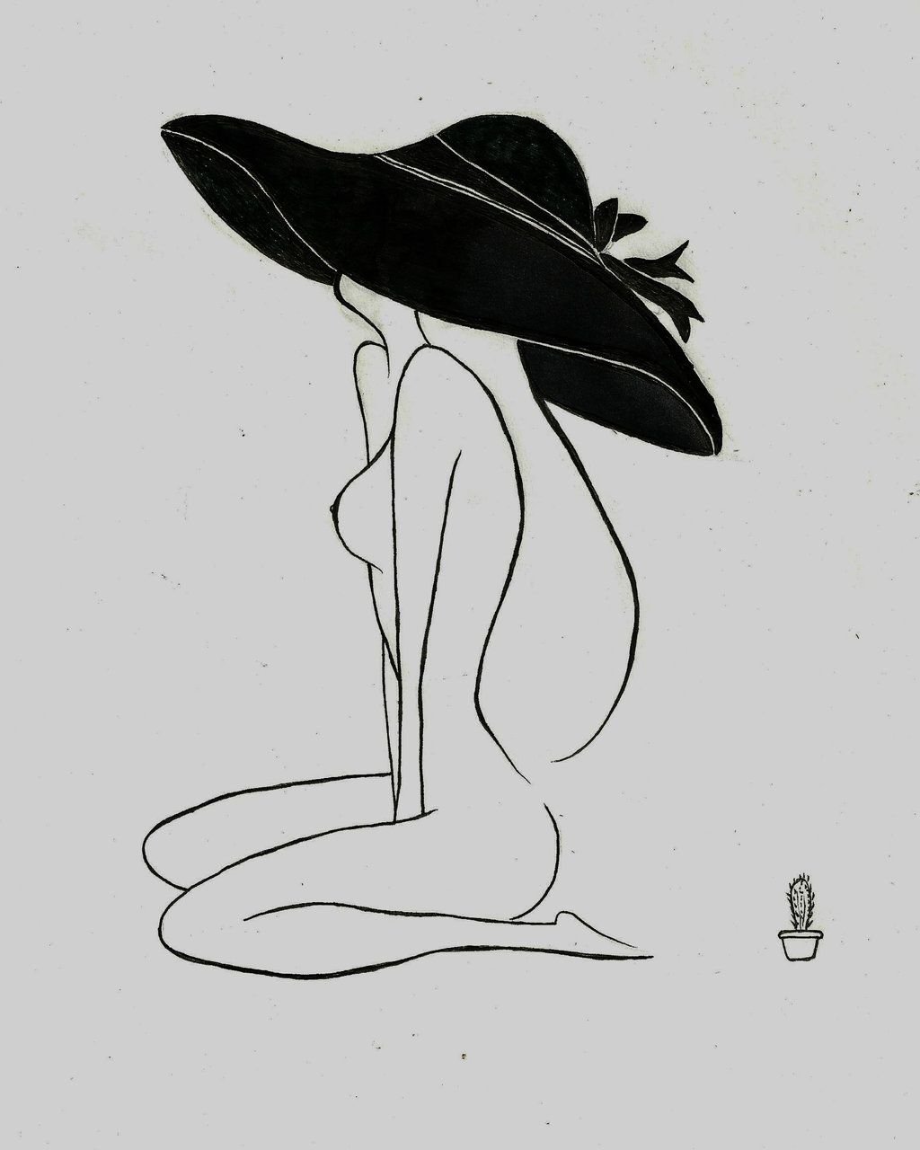 Девушка в шляпе рисунок карандашом для срисовки