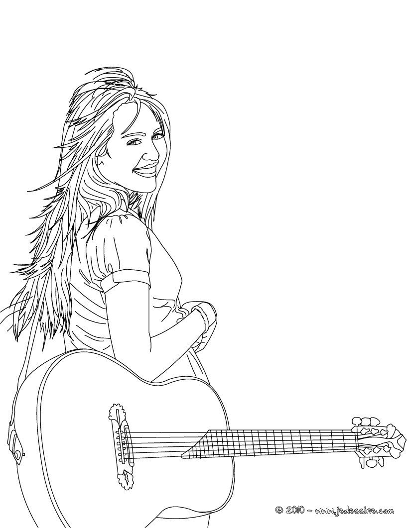 Девушка с гитарой рисунок для срисовки