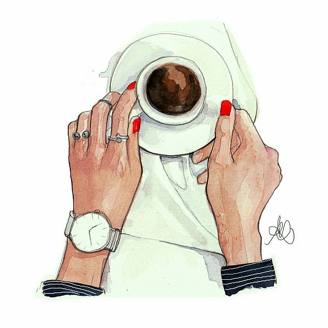 Кофе иллюстрации модные