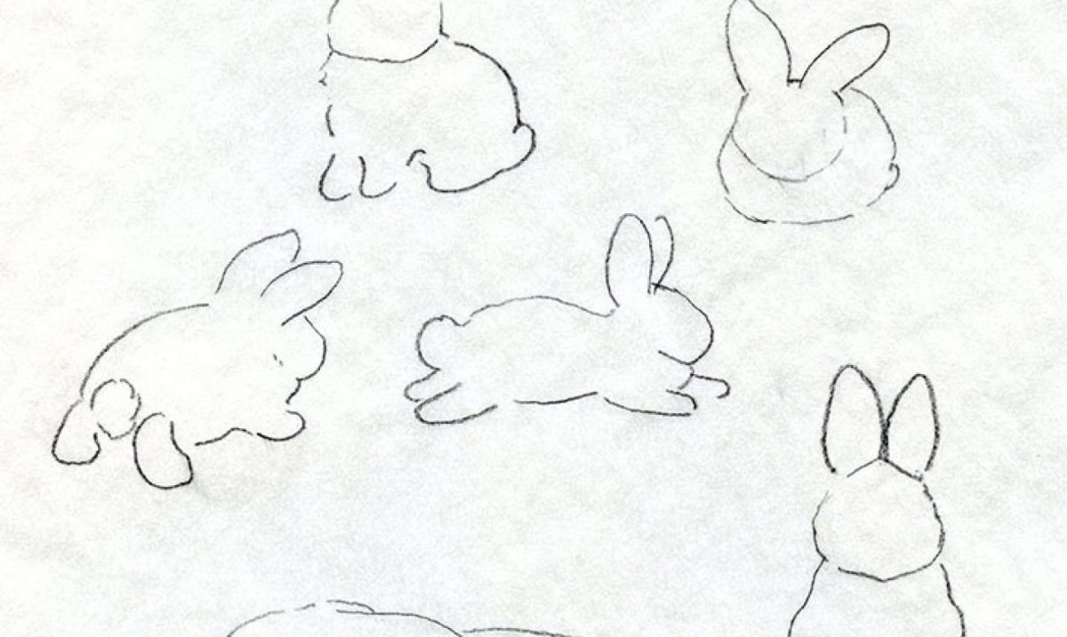 Поэтапное рисование зайца солью