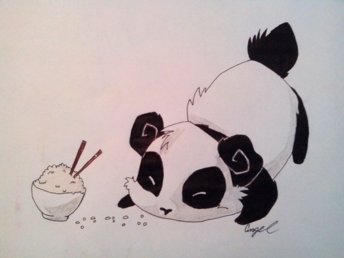 Мини рисунки Панда