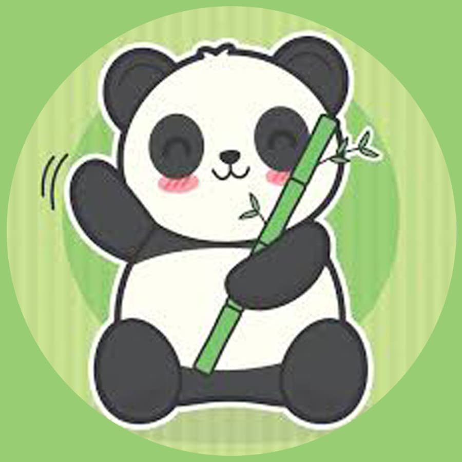 Кавай Панда с бамбуком