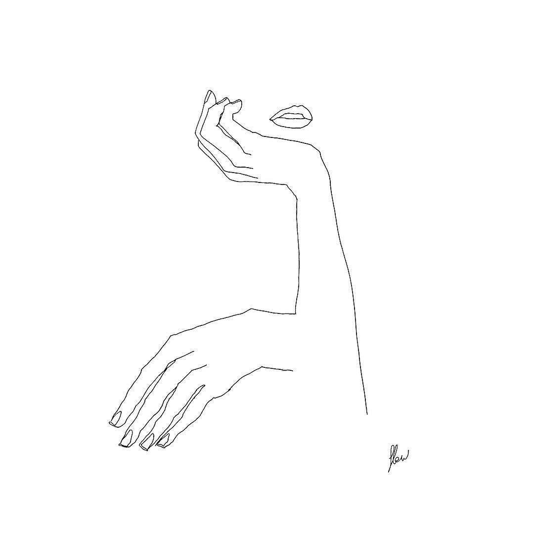 Минималистические рисунки рук