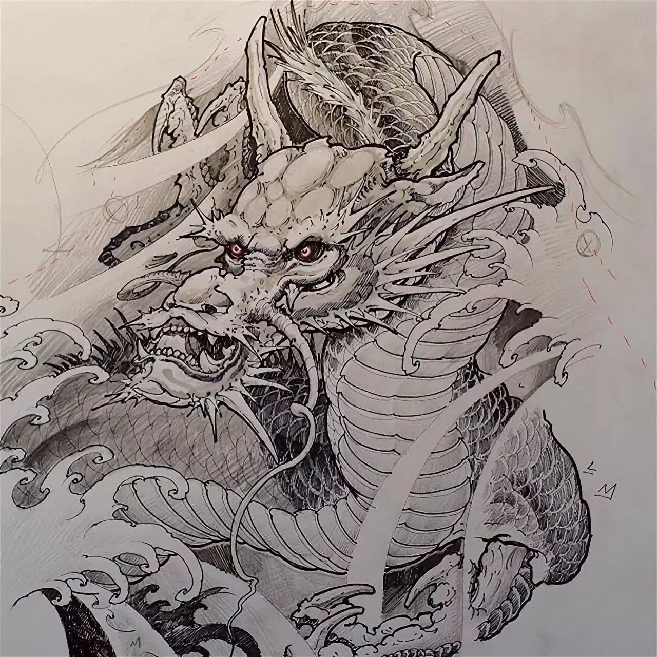 Oriental dragon. Япония неотрад дракон. Ориентал тату дракон. Дракон Нео Япония. Fuku Riu дракон.