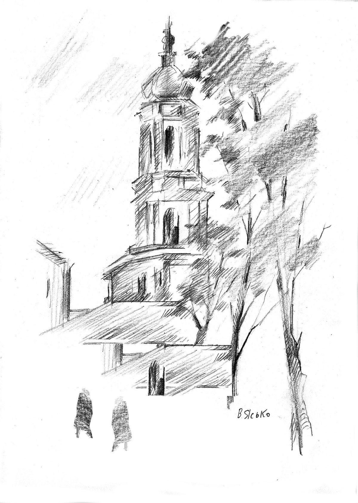Пленэрные зарисовки архитектуры Царицыно