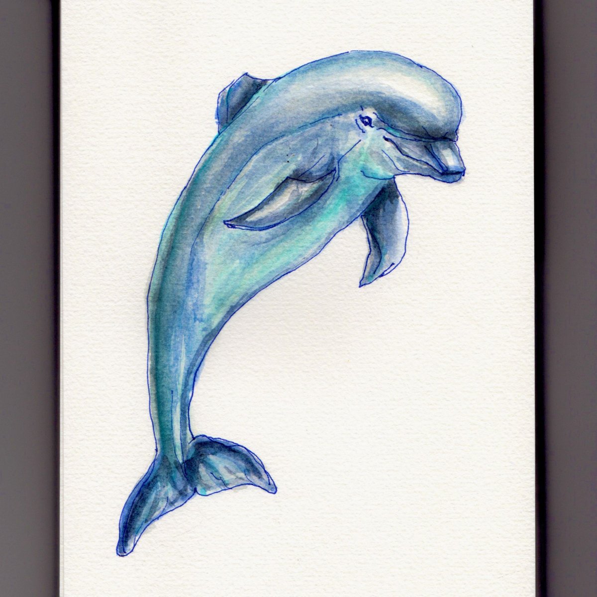 Дельфин срисовать