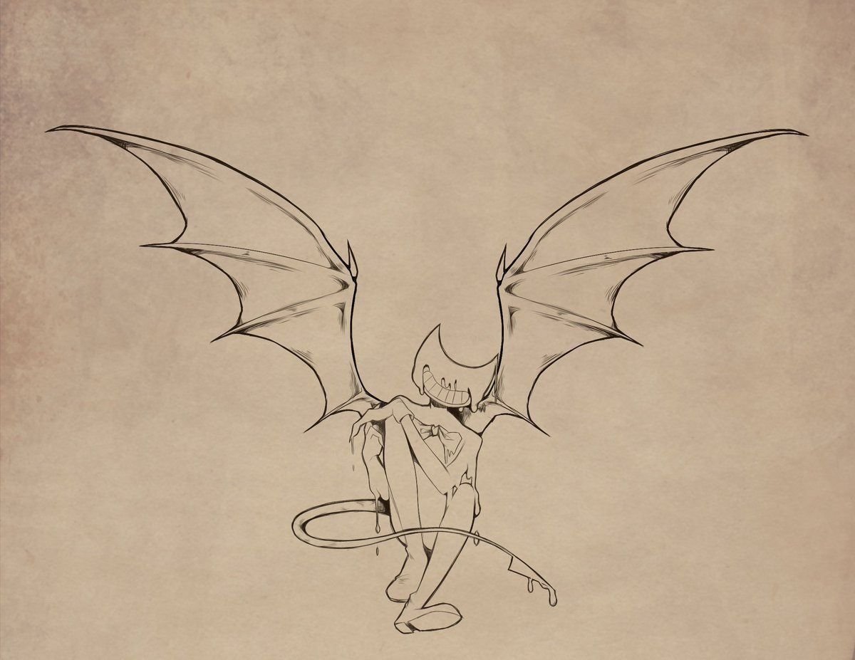 Рисунок карандашом маленький демон