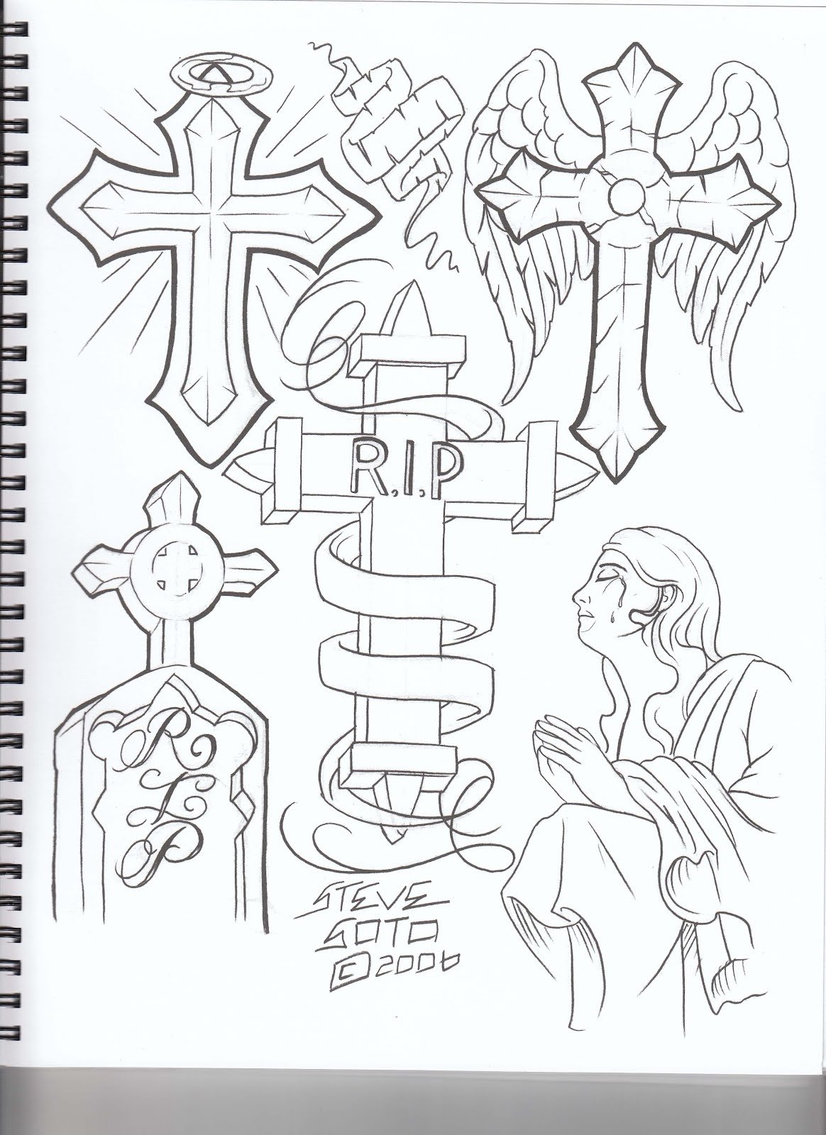 Крест рисунок карандашом