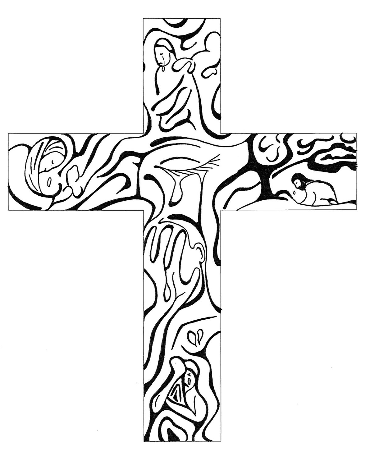 Деревянный крест эскиз