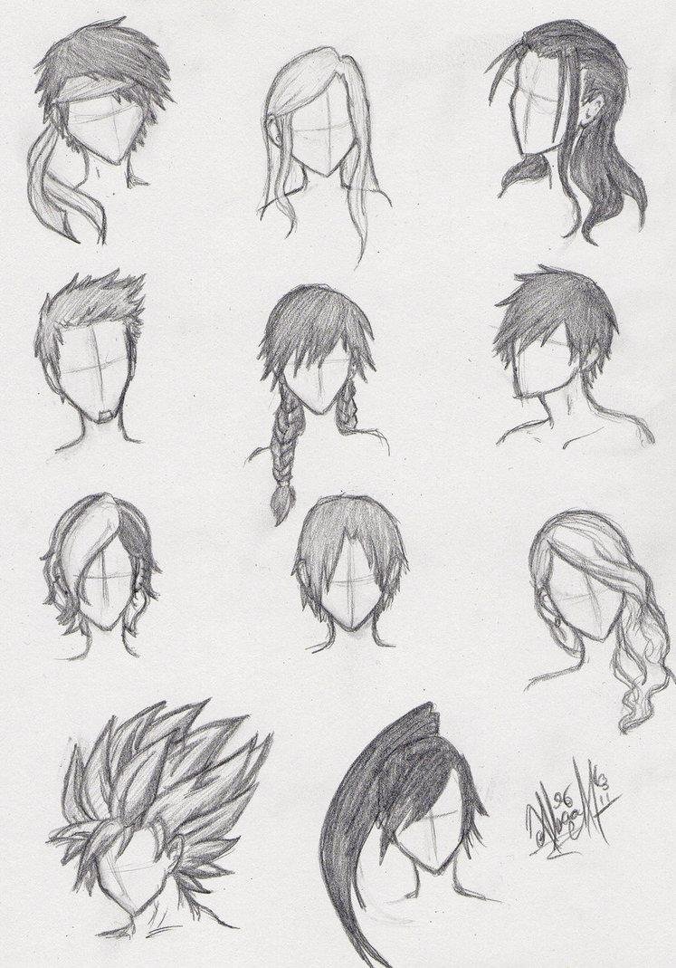 Причёски аниме парней для срисовки