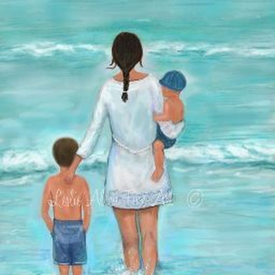 Мама и два сына рисунок