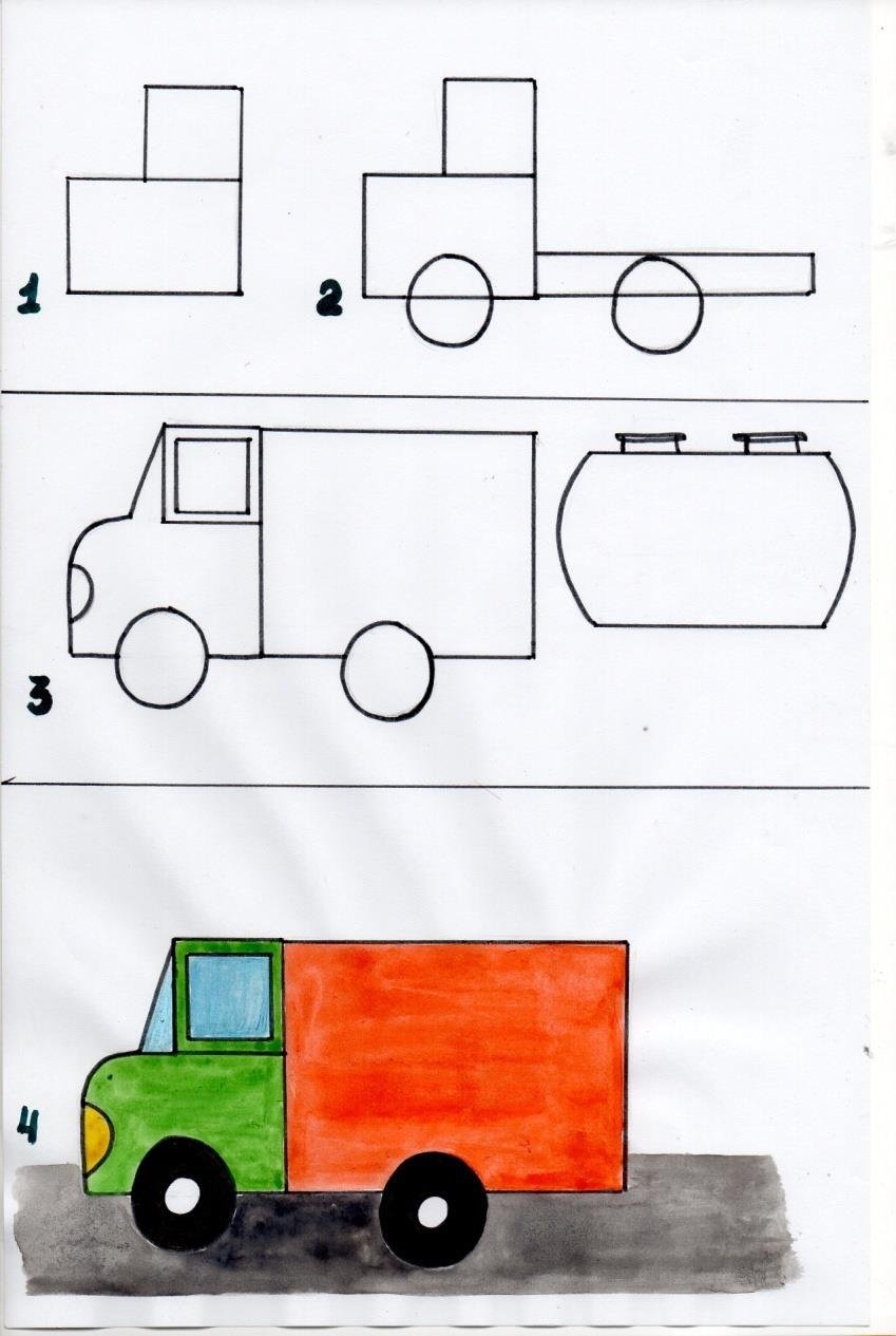 Рисование грузовик старшая группа