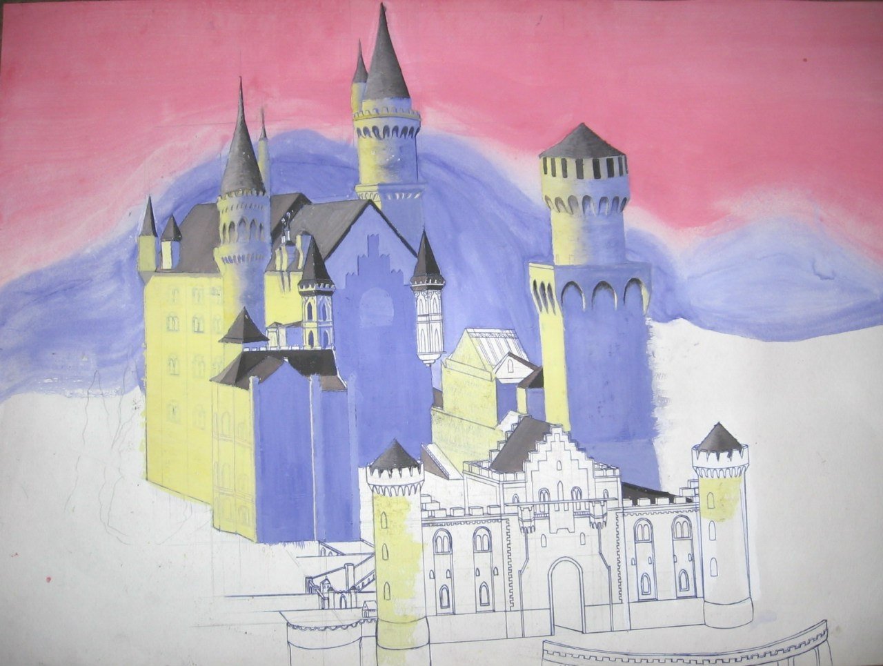 Замок урок рисования