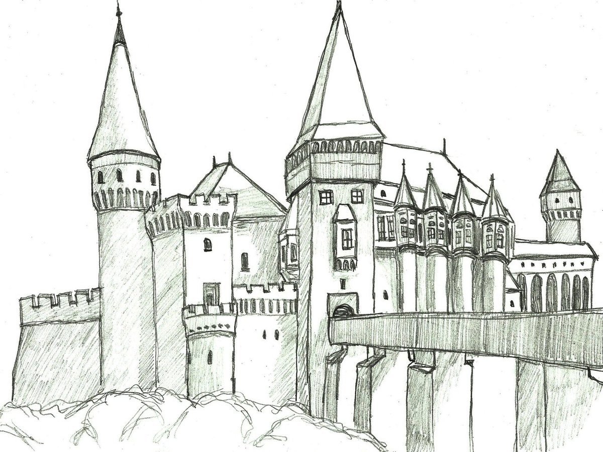 Нарисовать замок карандашом