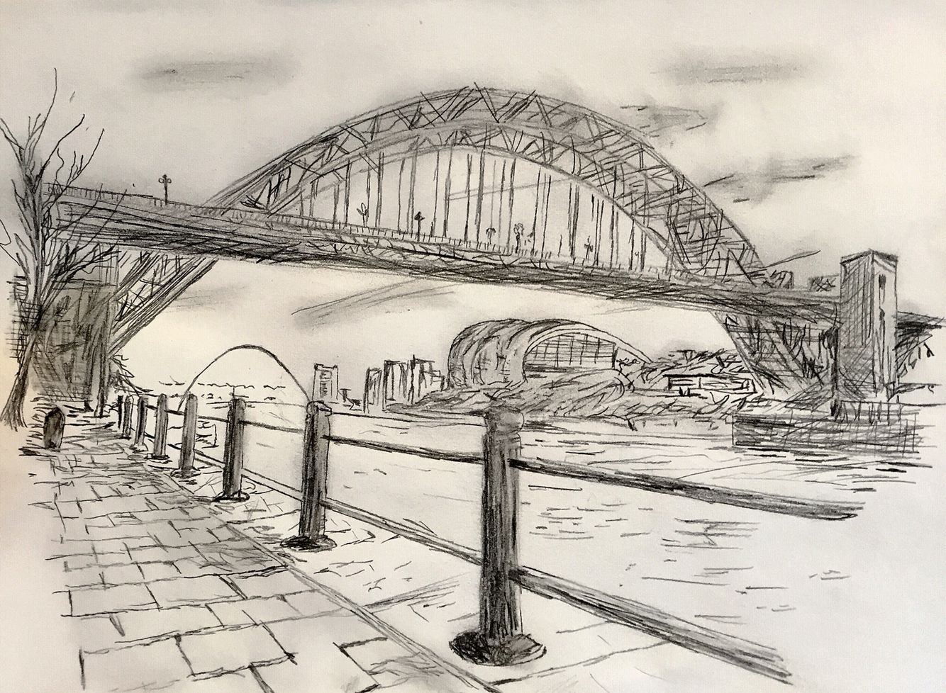 Мосты карандашом для срисовки