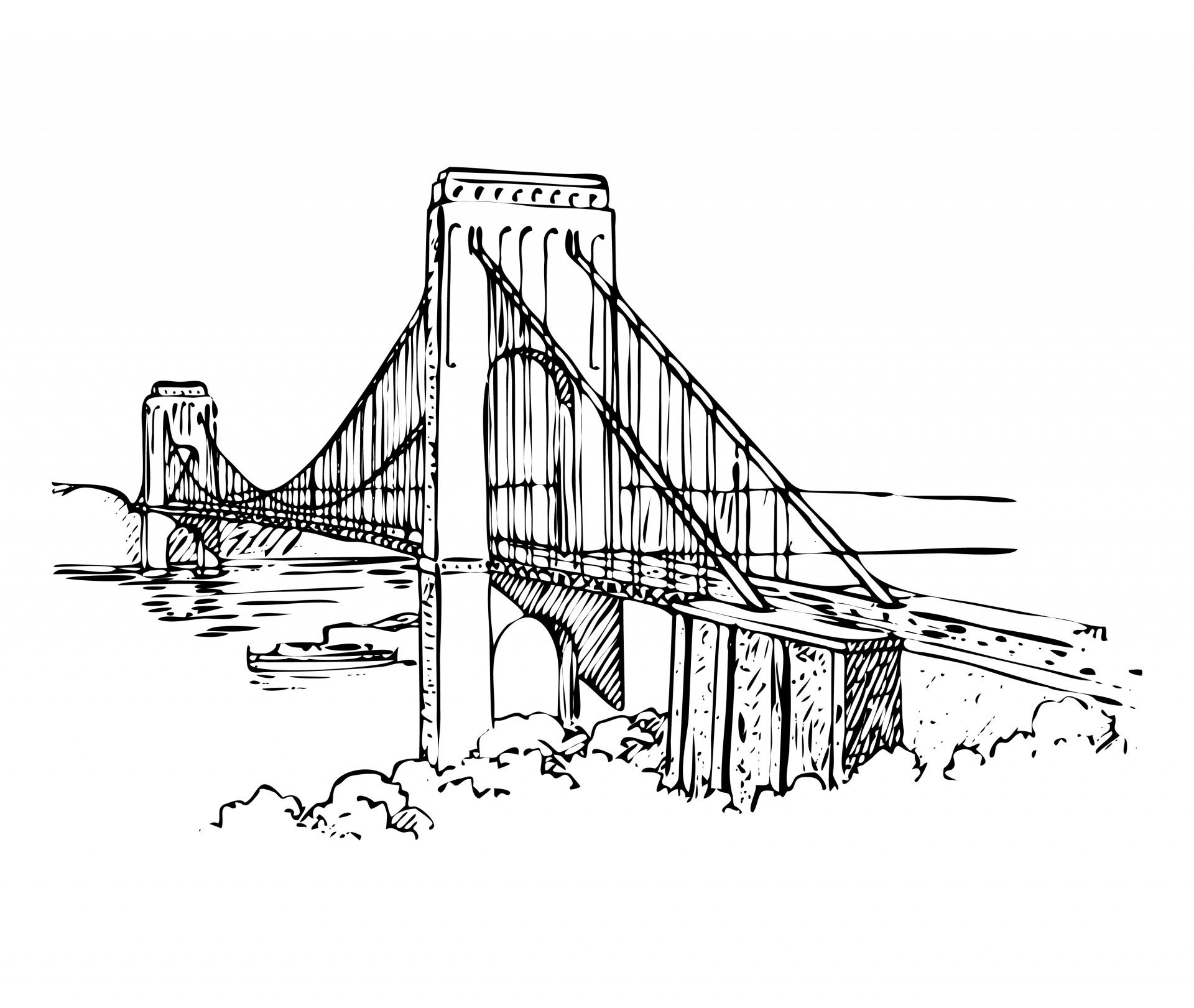 Эскиз моста рисунок