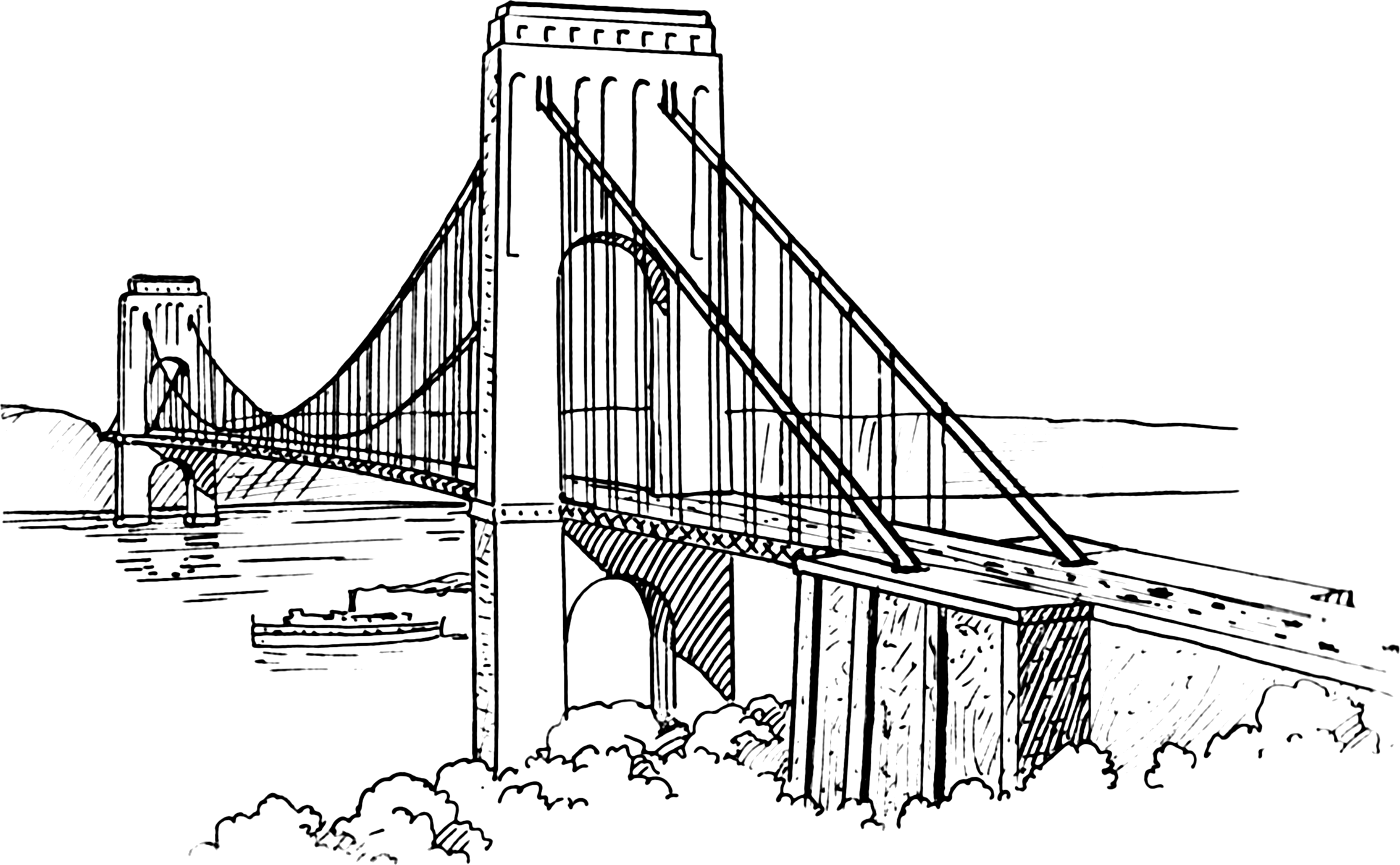 Бруклинский мост чертеж