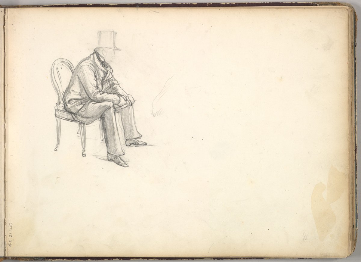 Одинокий мужчина рисунок 19 века