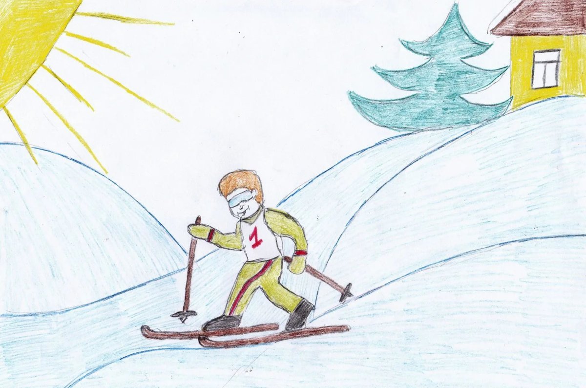 Лыжник 3 класс. Рисунок на тему спорт. Рисунок на тему зимние виды спорта. Рисунок на тему лыжник. Рисунок на тему любимый вид спорта.