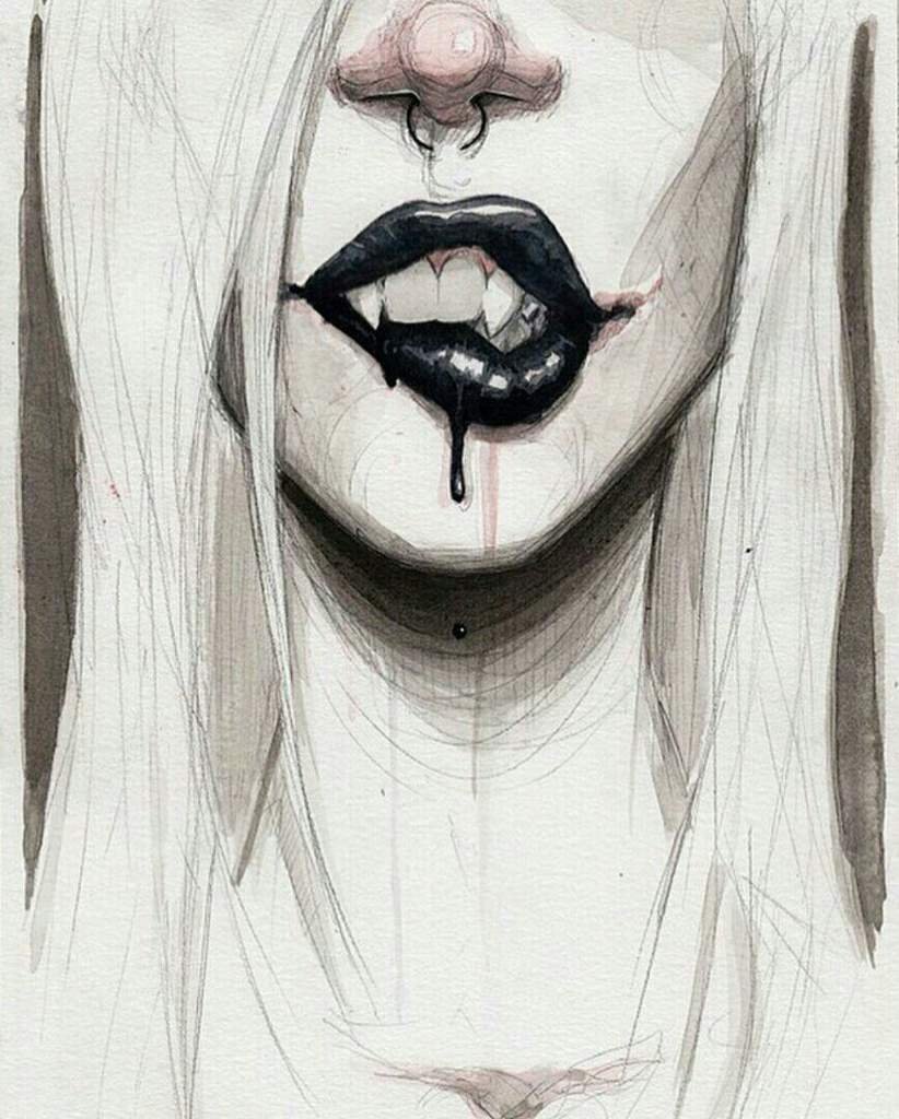 Вампир рисунок карандашом