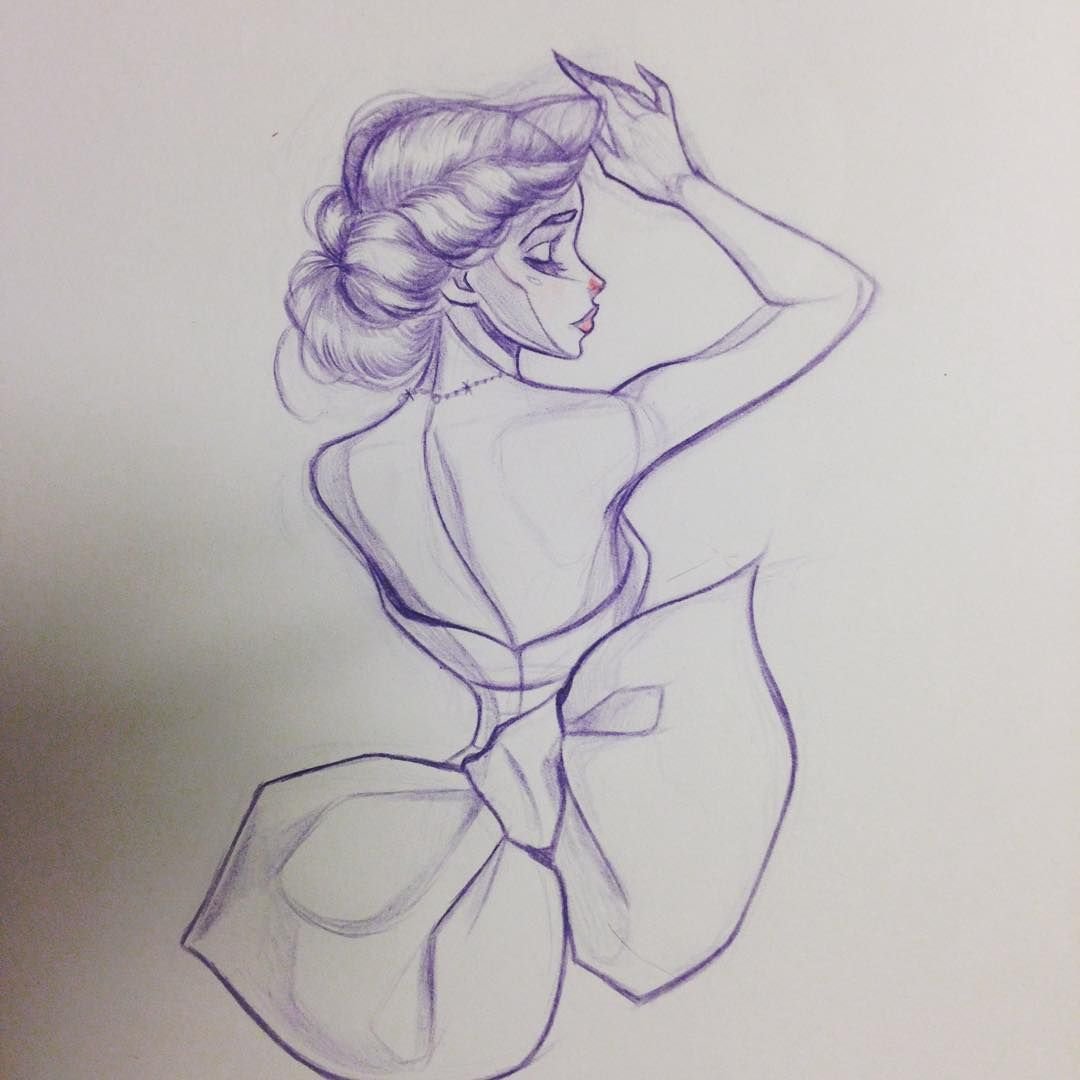 Рисунок талии девушки карандашом из Пинтерест