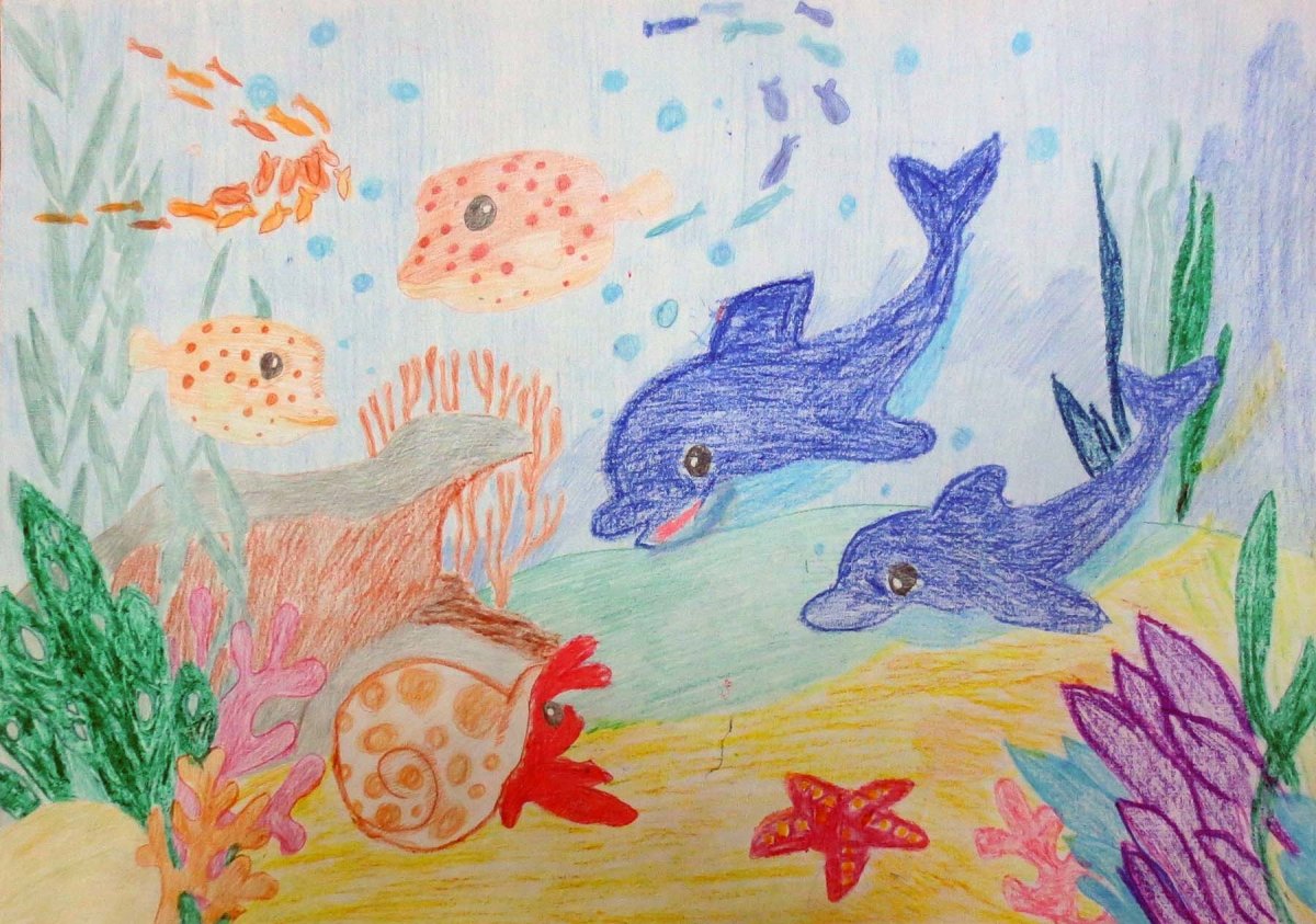 Рисование на тему подводный мир