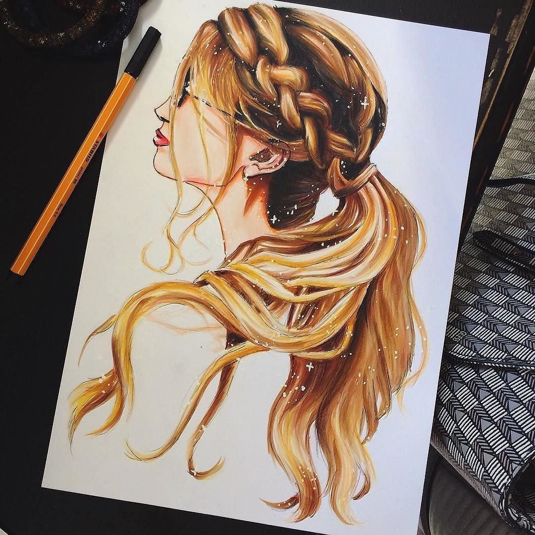 Волосы для рисования цветные