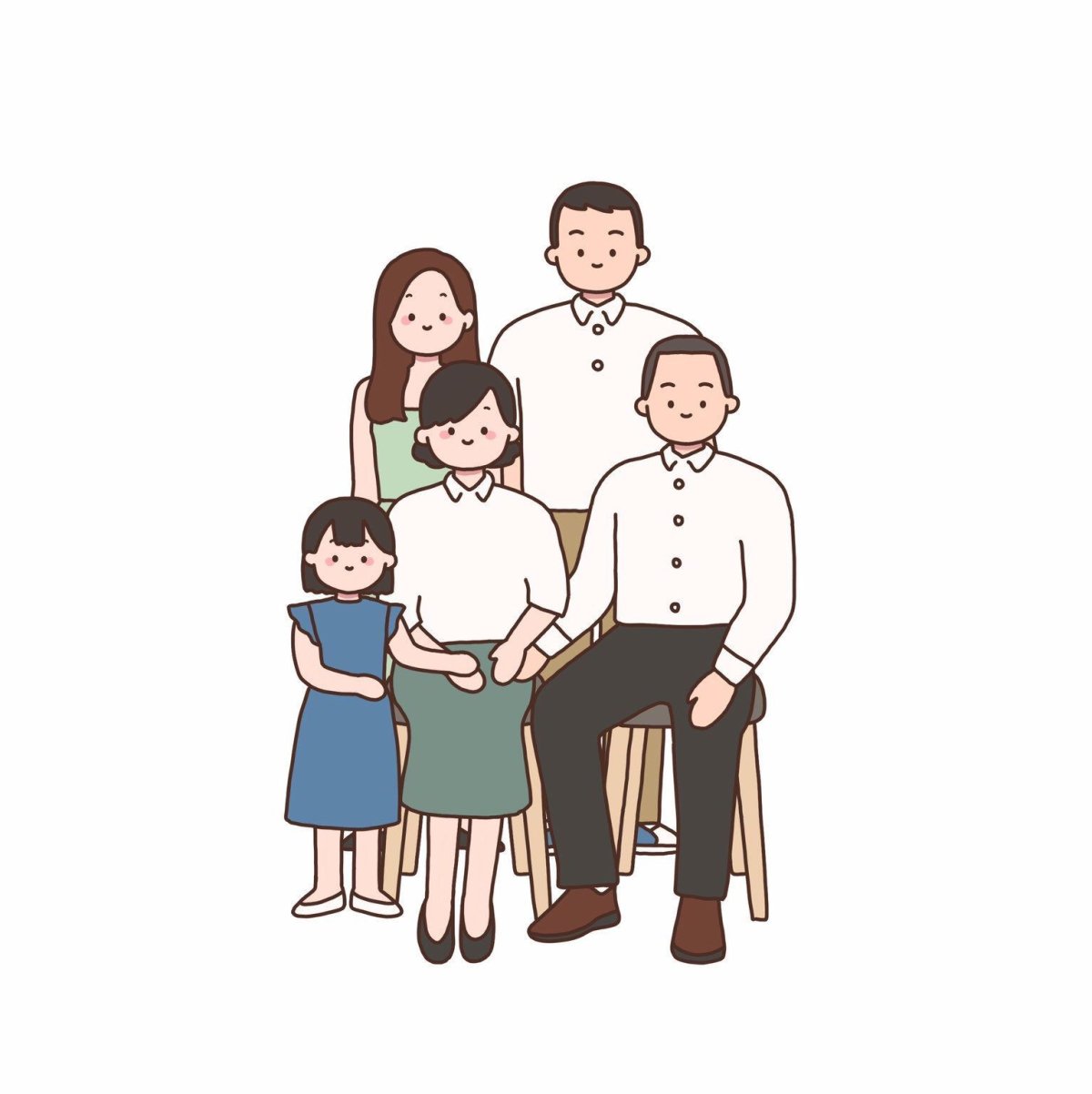Семья вертикальный рисунок