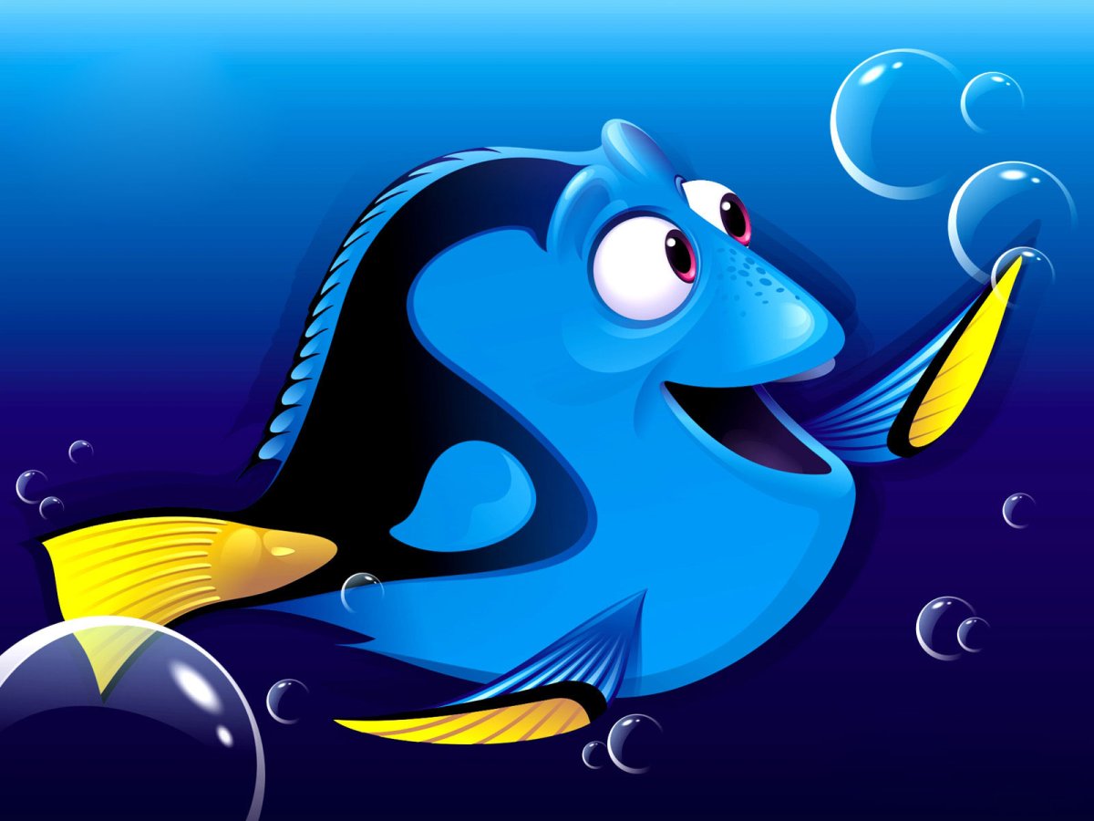 Синяя рыбка дори