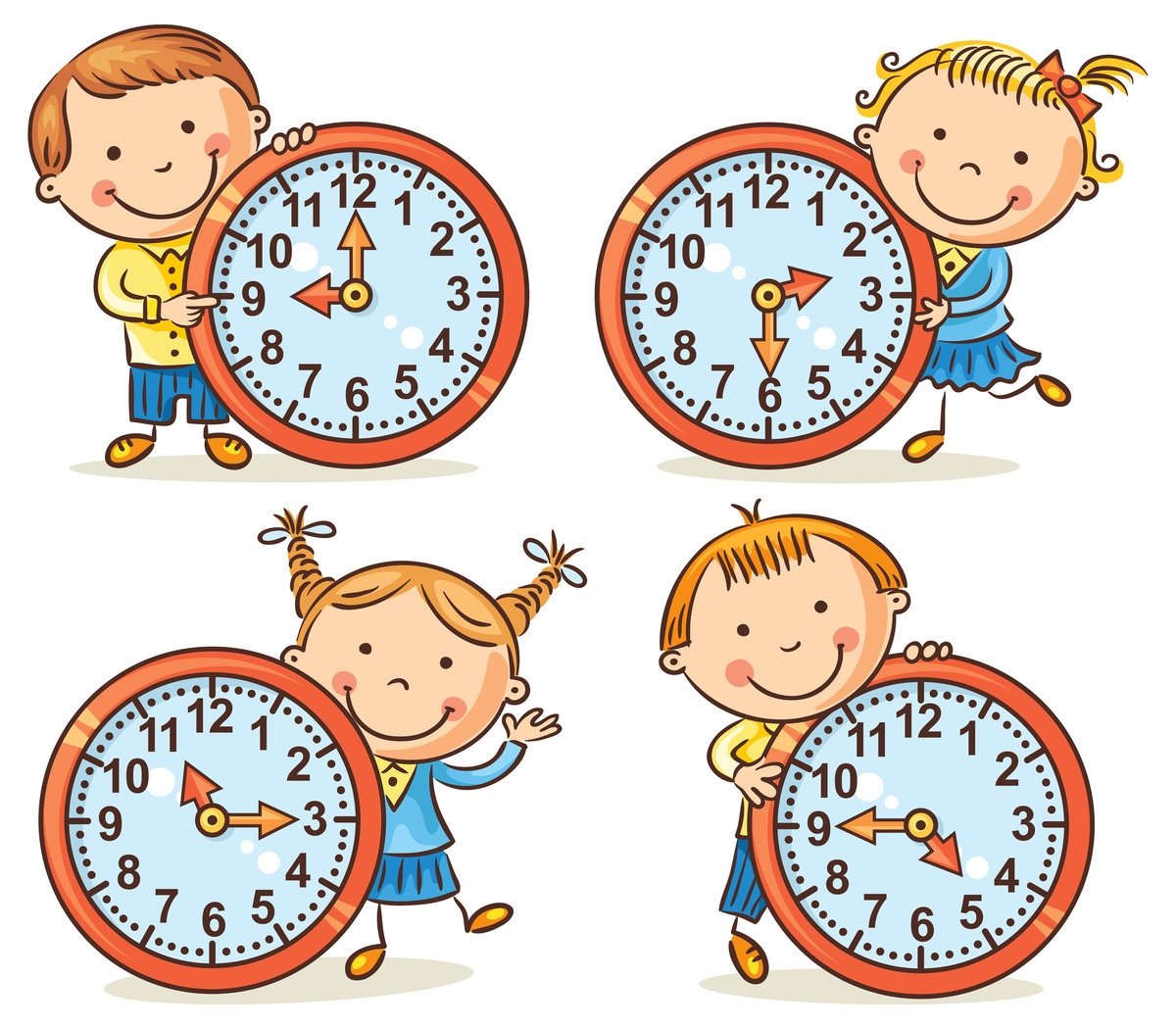 Часы распорядок дня для детей