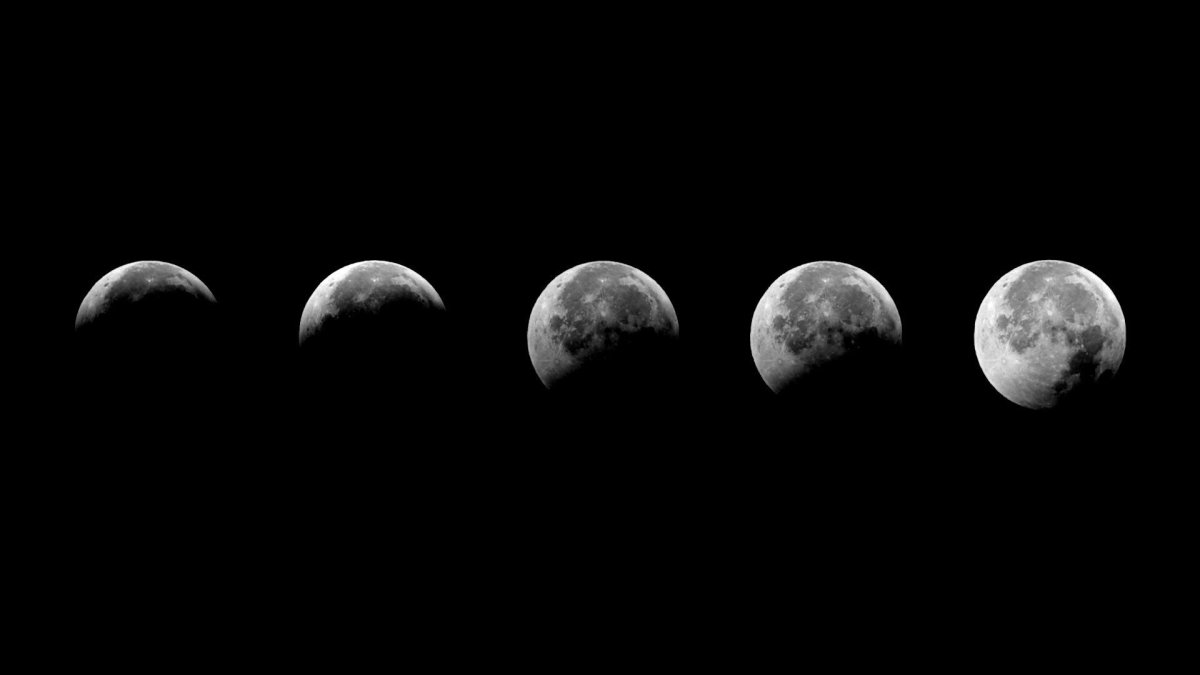 Фото фаз Луны !Дубай