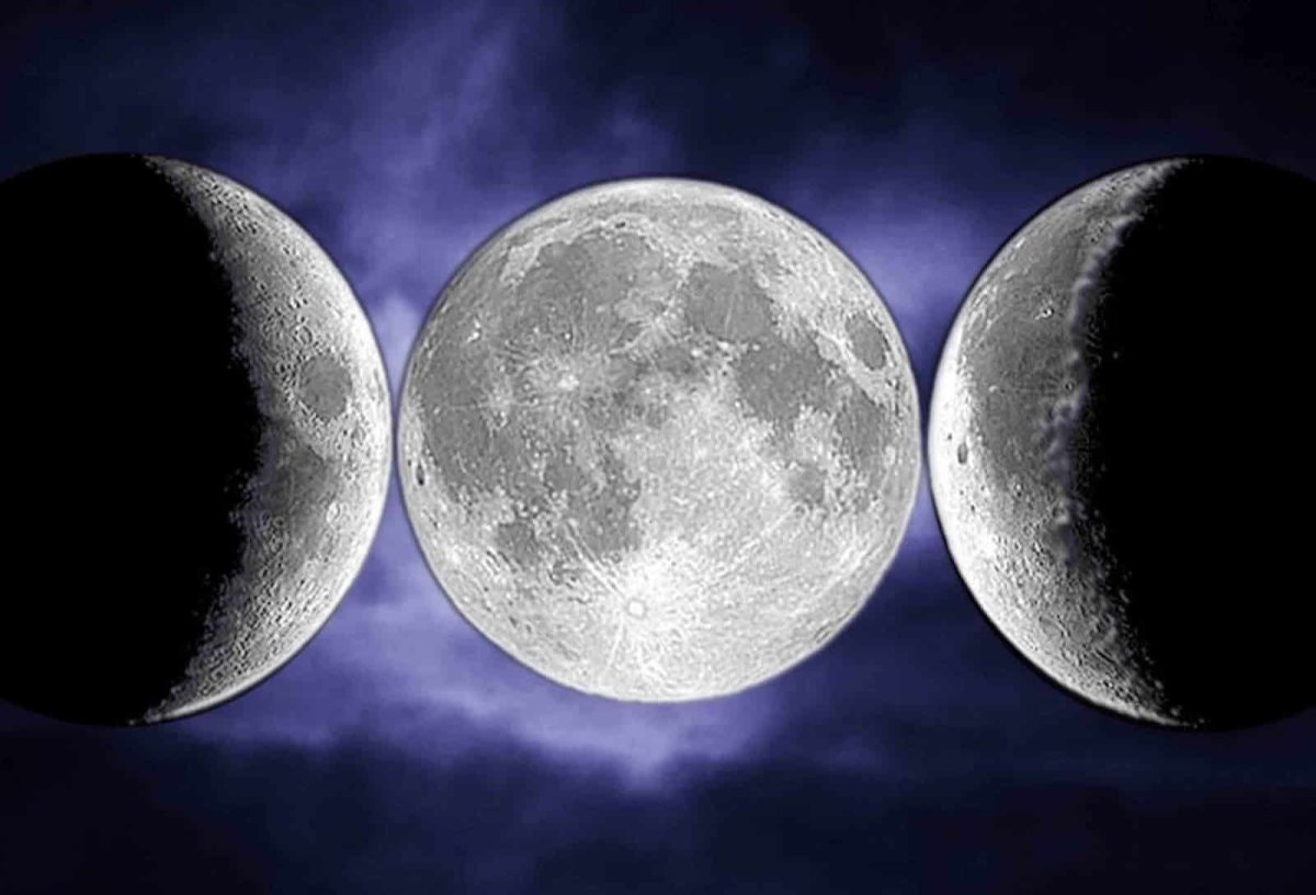 Фазы Луны растущая полнолуние убывающая