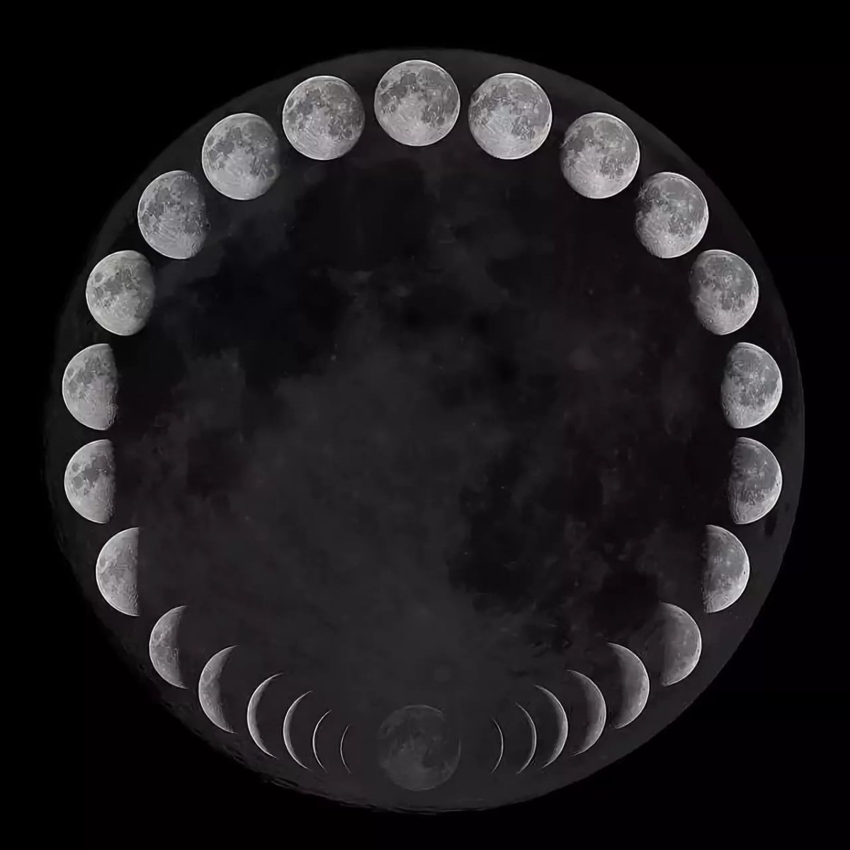 Фазы Луны по кругу