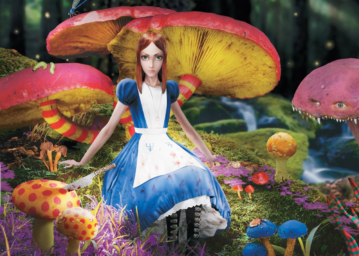 Алиса в стране чудес мультфильм грибы