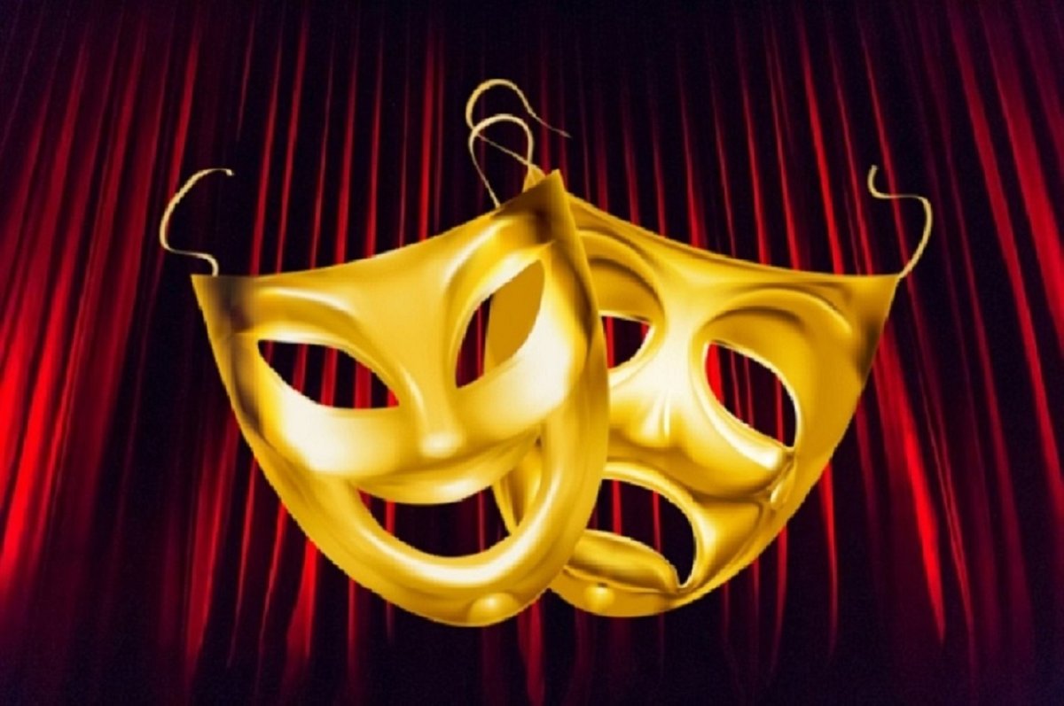 Театральные маски золото