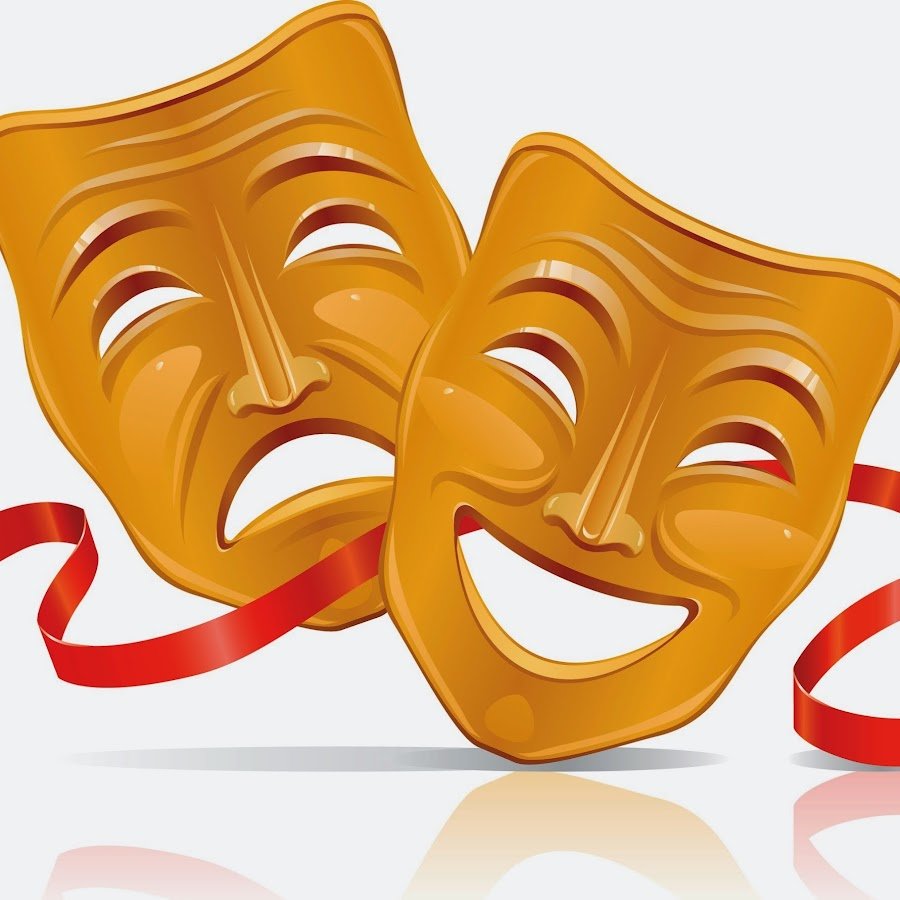 Театр маска комсомольский. Театральные маски. Фон театральный с масками. Маски символ театра. Театральная маска веселая.