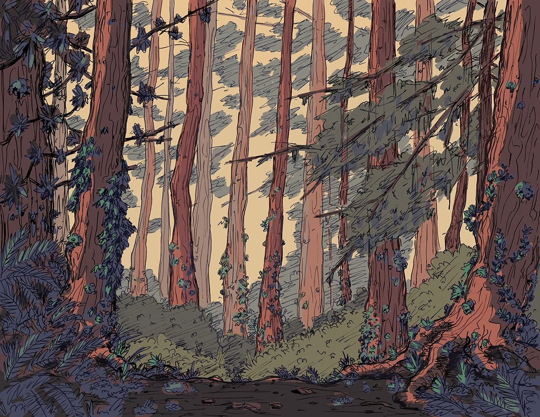 Билибин сказочный лес