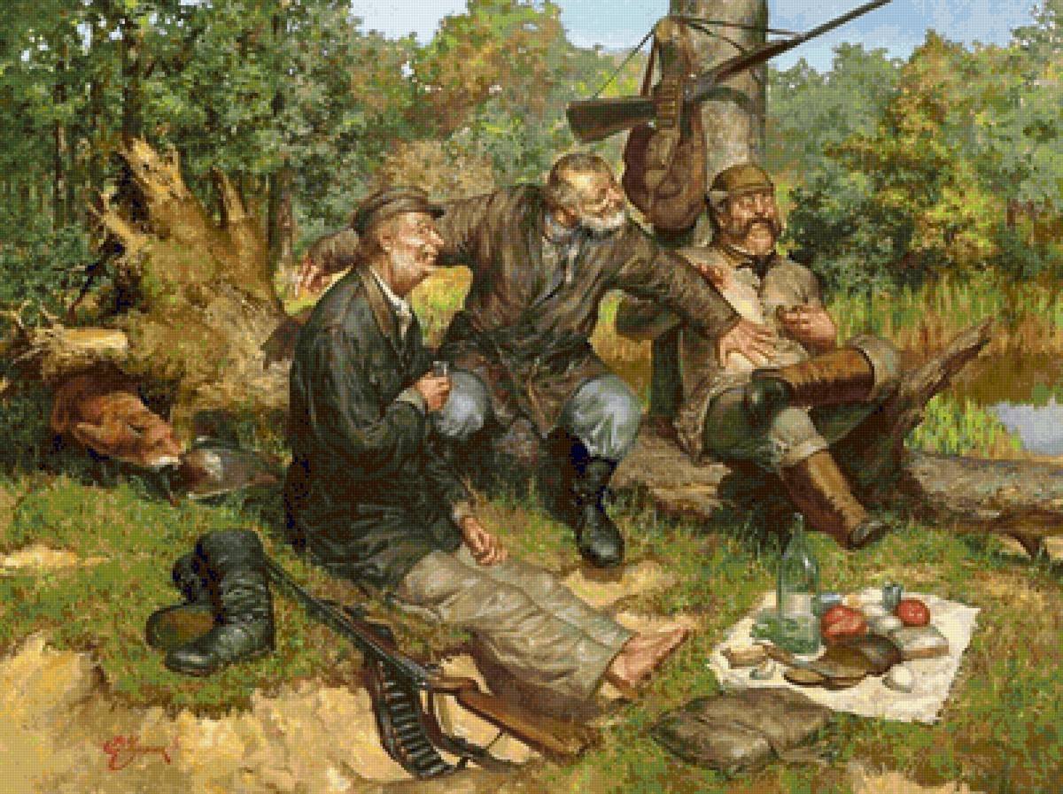 Чумаков Орлеанский картины охотники