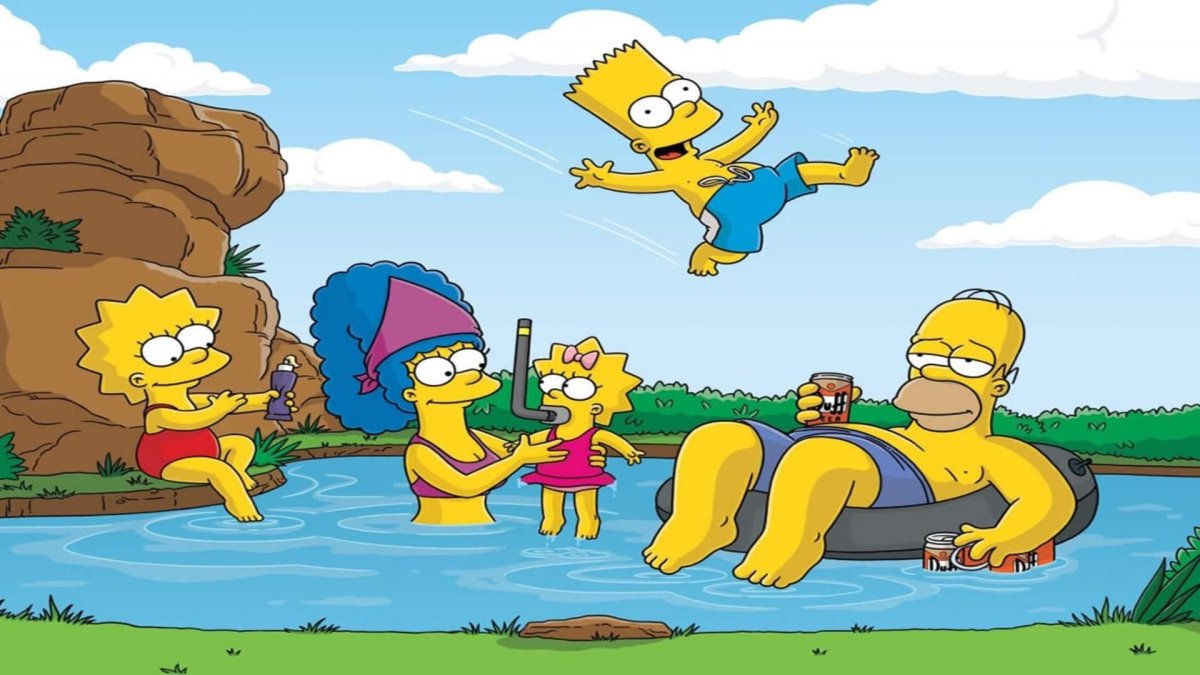 Барт симпсон в бассейне