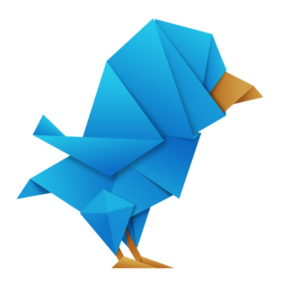 Логотип птица оригами