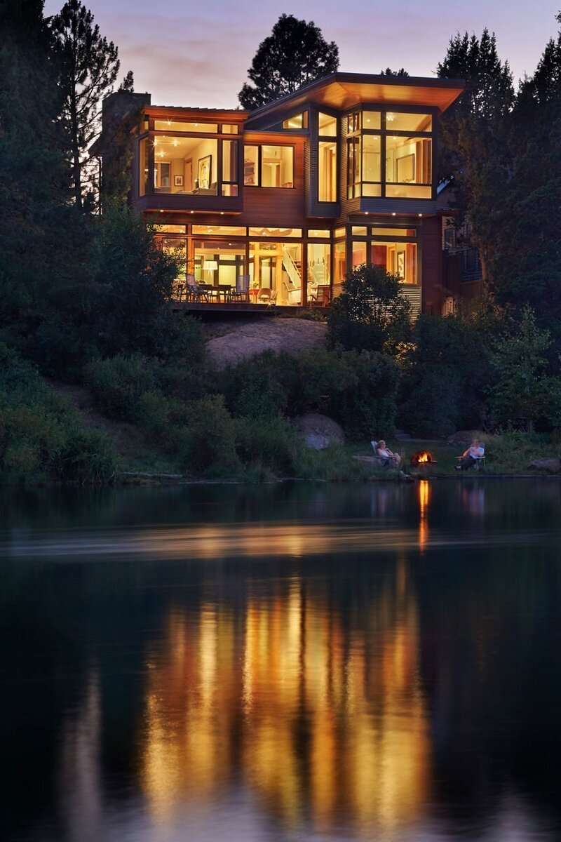 красивый дом у реки фото