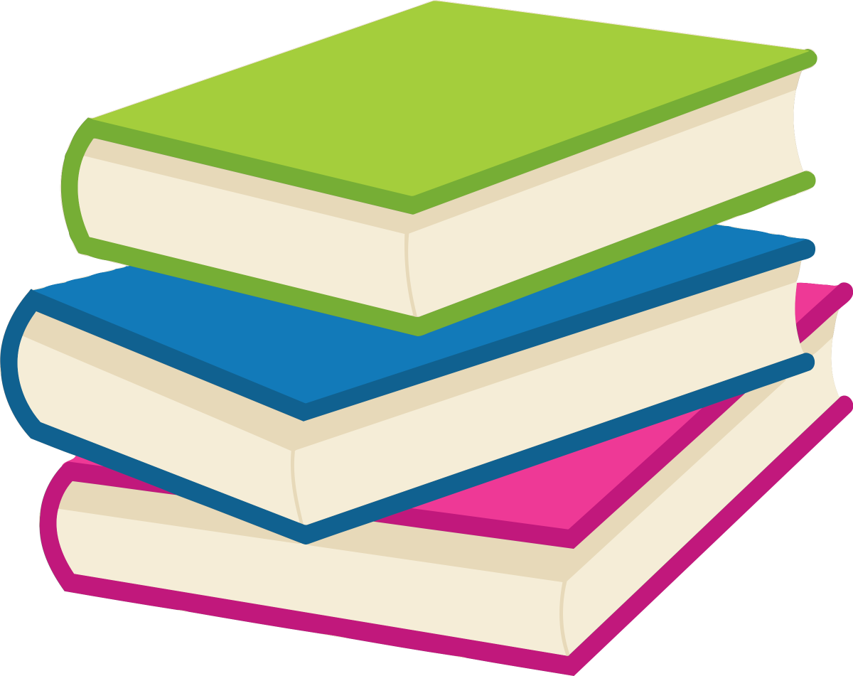 Стопка книг. Цветные книжки. Учебники на прозрачном фоне. Изображение стопки книг.