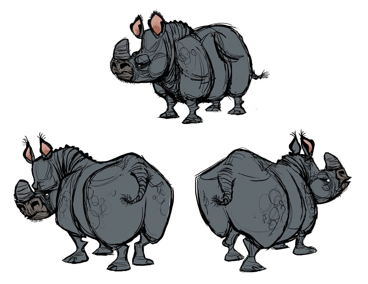 Носорог референс
