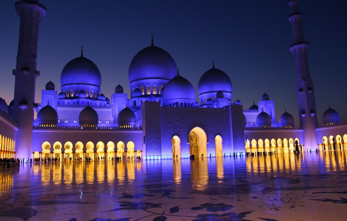 Абу Даби мечеть подсветка