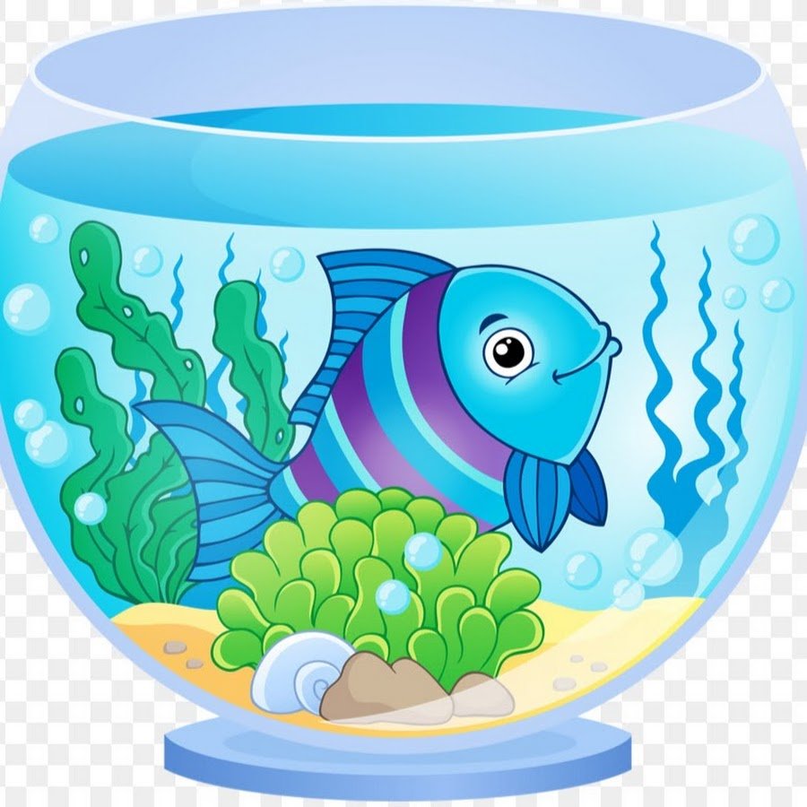 Рыбка в аквариуме вектор