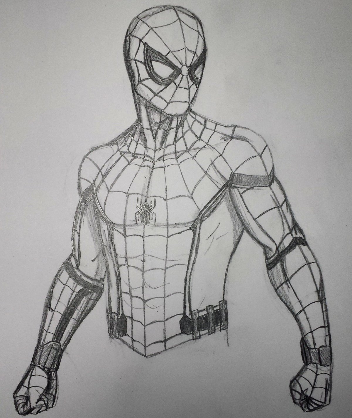 Человек паук для рисования