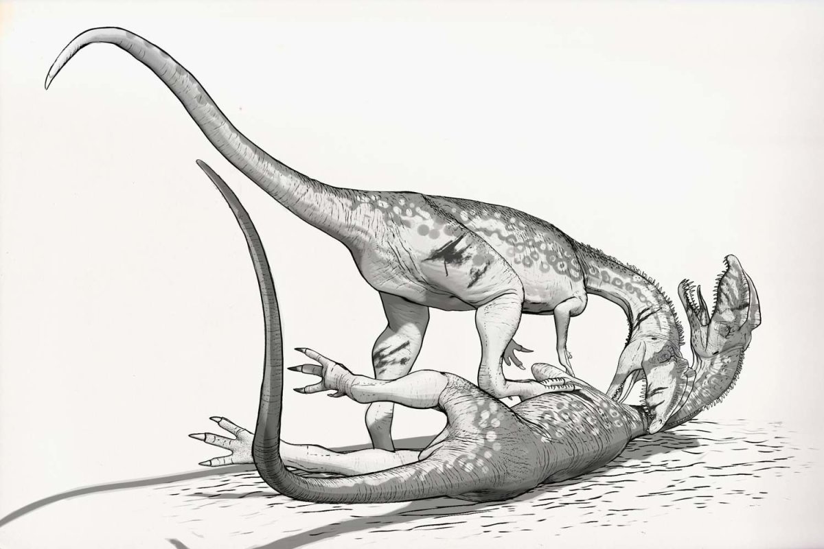 Дилофозавр скетч