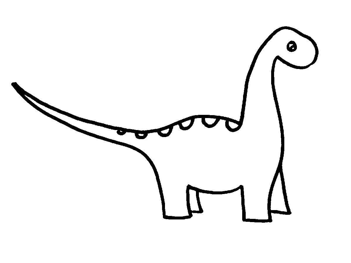 Рисунок динозавра легкий