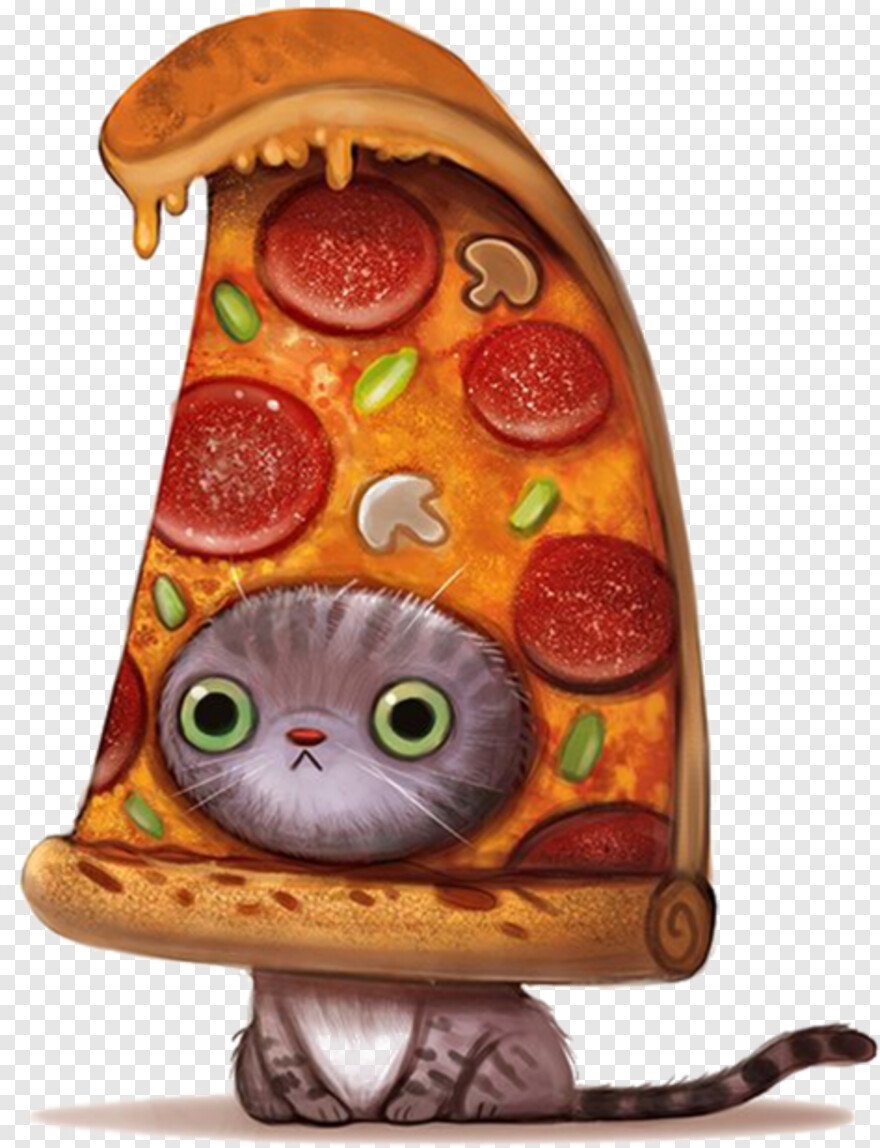Котик с пиццей