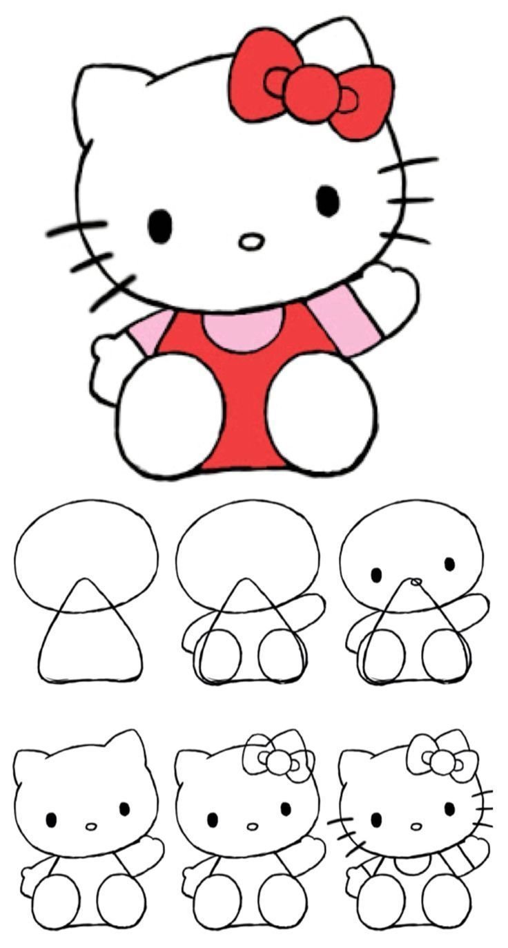 Hello Kitty для срисовки